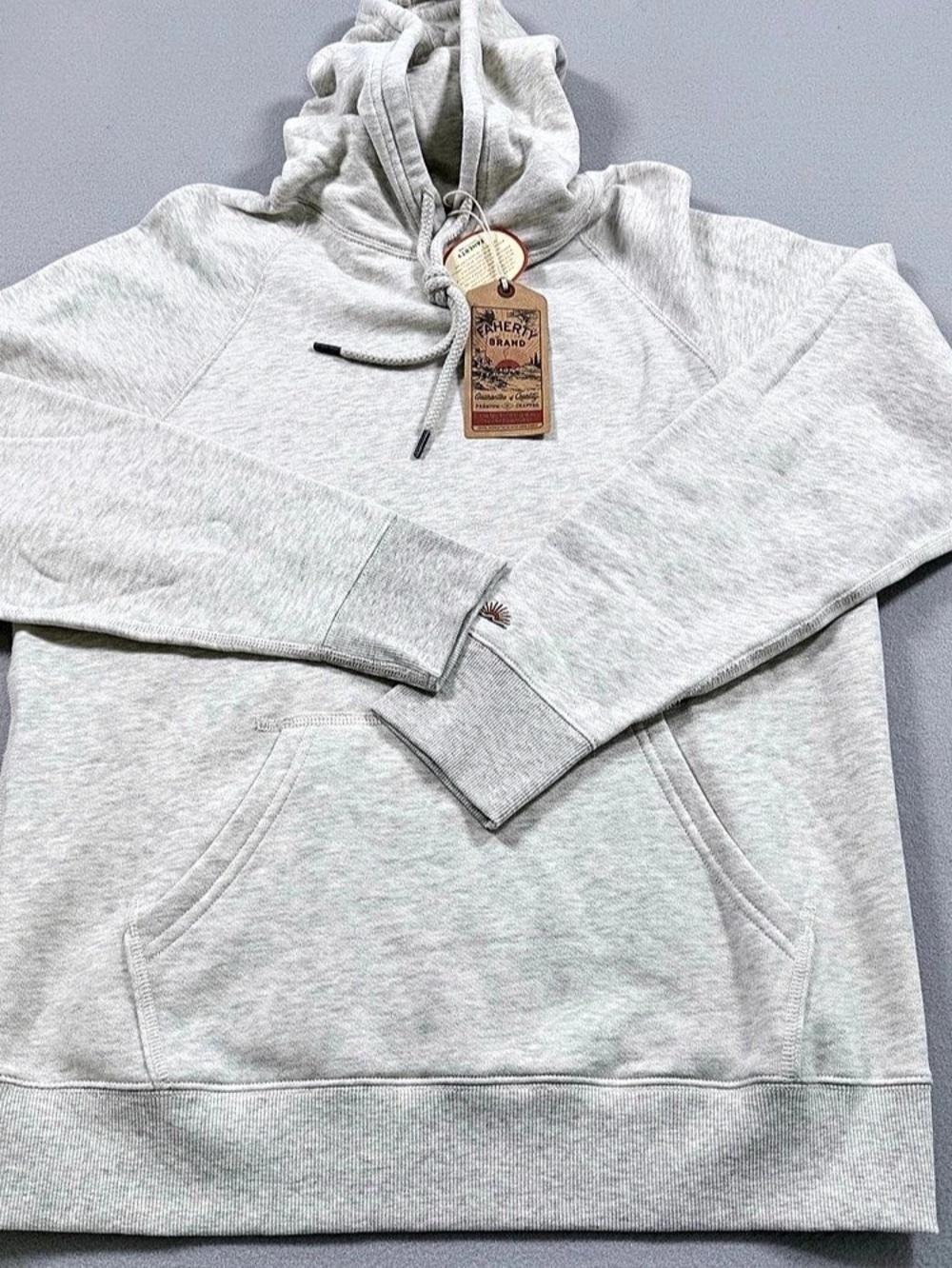 Faherty High Standard Fleece Hoodie Heather Grey NWT Size S